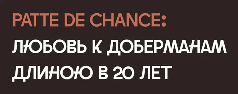 PATTE DE CHANCE (Питомник Доберман)